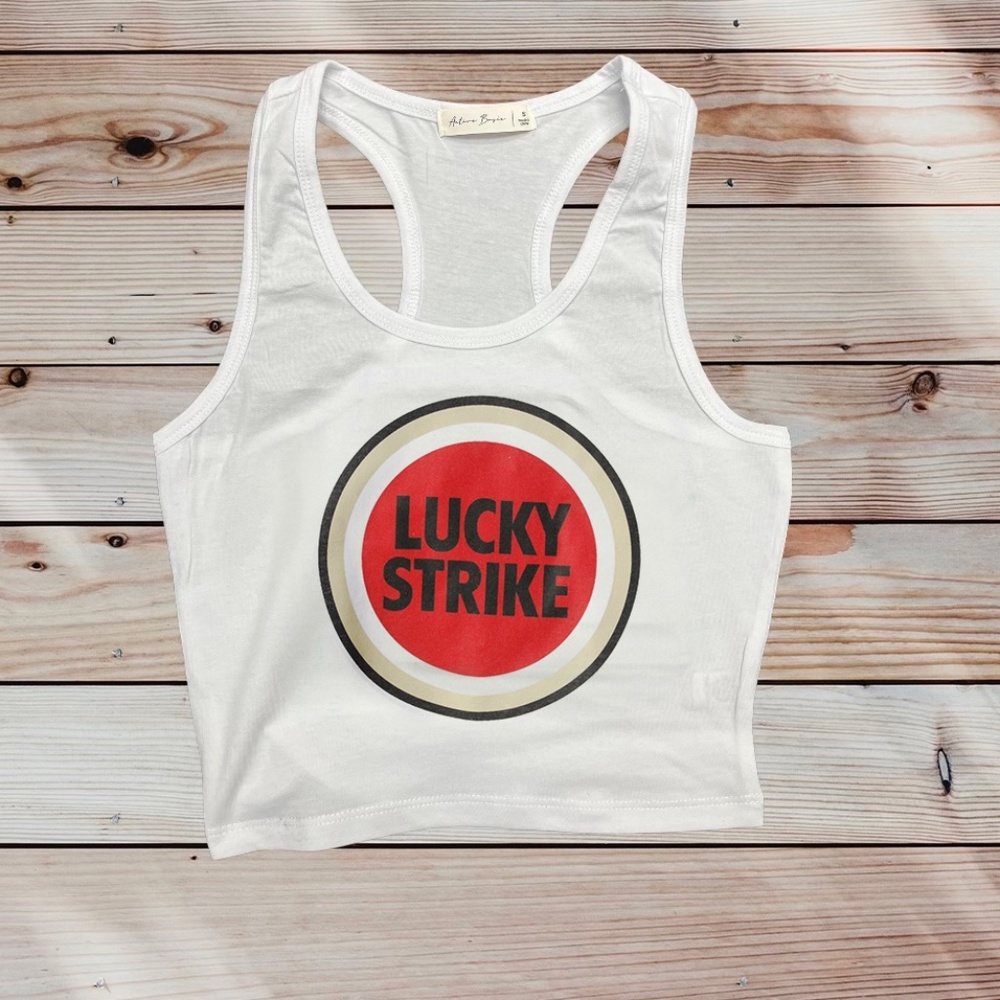 Lucky Strike Cropped Tank Top